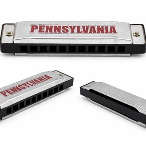 Pennsylvania Silver and Black Harmonica